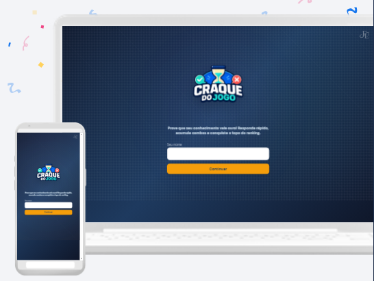 Plataforma digital Craque do Jogo apresentada em computador e celular
